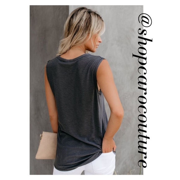 RESTOCK!! Malibu Muscle Tank - CHARCOAL - Picture 3 of 7